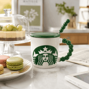 Taza Starbucks Ceramica con tapa y Cuchara RM41-7 - Imagen 3