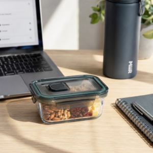 Contenedor de Vidrio Rectangular 370ml | Durabilidad y Versatilidad