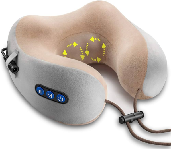 Almohada de masaje cervical Ergocar en U, alivio de estrés y tensión para hogar y auto