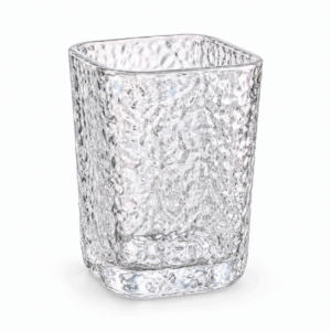 Set X6 Vasos de Vidrio Cuadrado Con Fondo Tornasol RM42-93 - Imagen 2