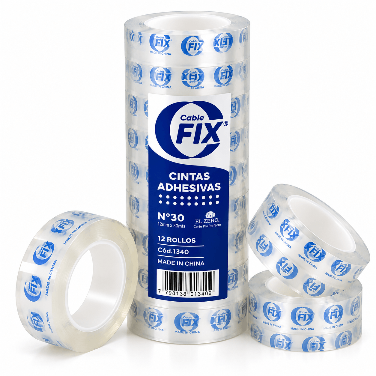 Cinta Adhesiva Transparente 12mm x 30m