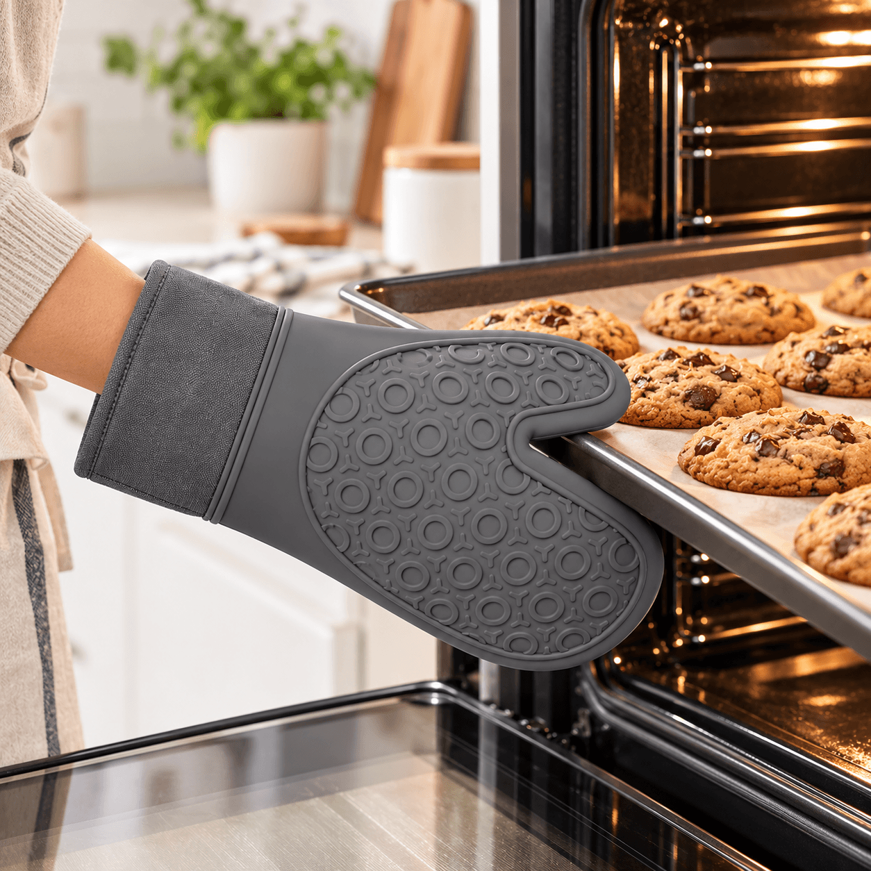 Guante Silicona Para Horno Cocina Manopla De Agarradera Hot
