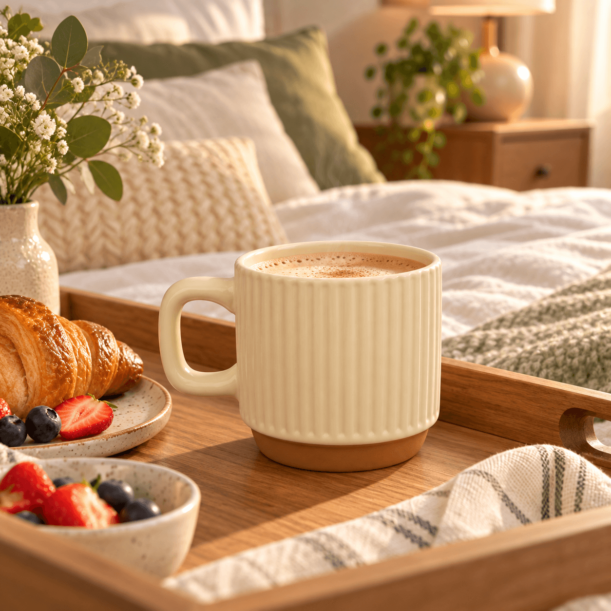 TAZA DE CERAMICA LINE WOOD - Imagen 5