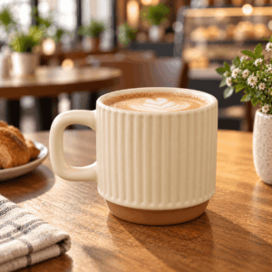 TAZA DE CERAMICA LINE WOOD - Imagen 4
