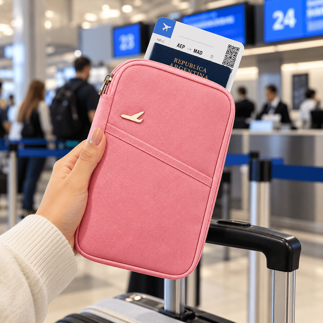 Porta Pasaporte y Documentos de Viaje Organizador - Imagen 3
