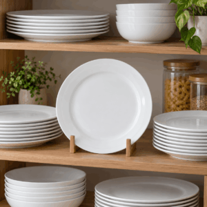 PLATO OPALINA 23CM BLANCO REDONDO LSQP90 - Imagen 3