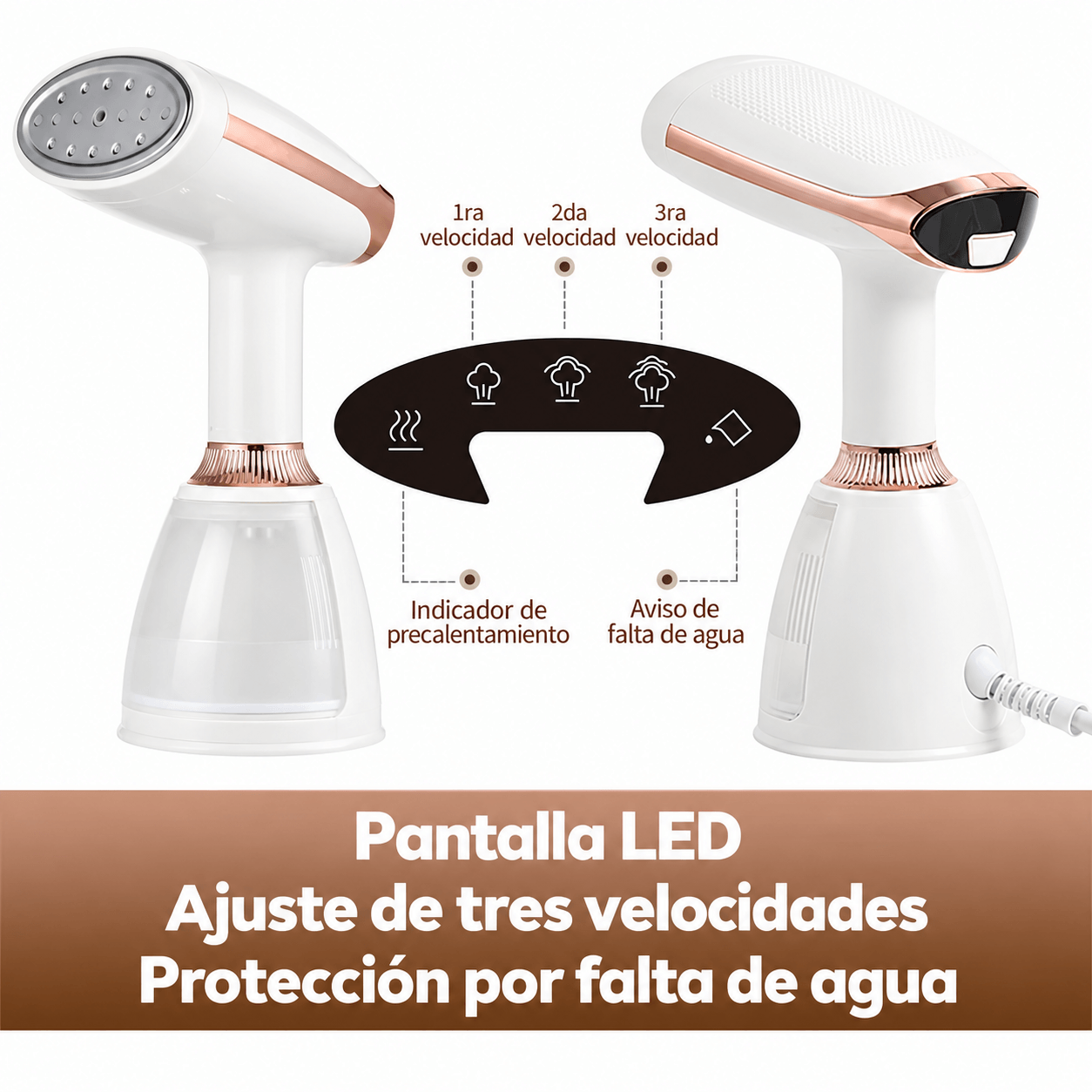 PLANCHA A VAPOR VERTICAL DE MANO SOKANY 260ML 1500W - Imagen 3