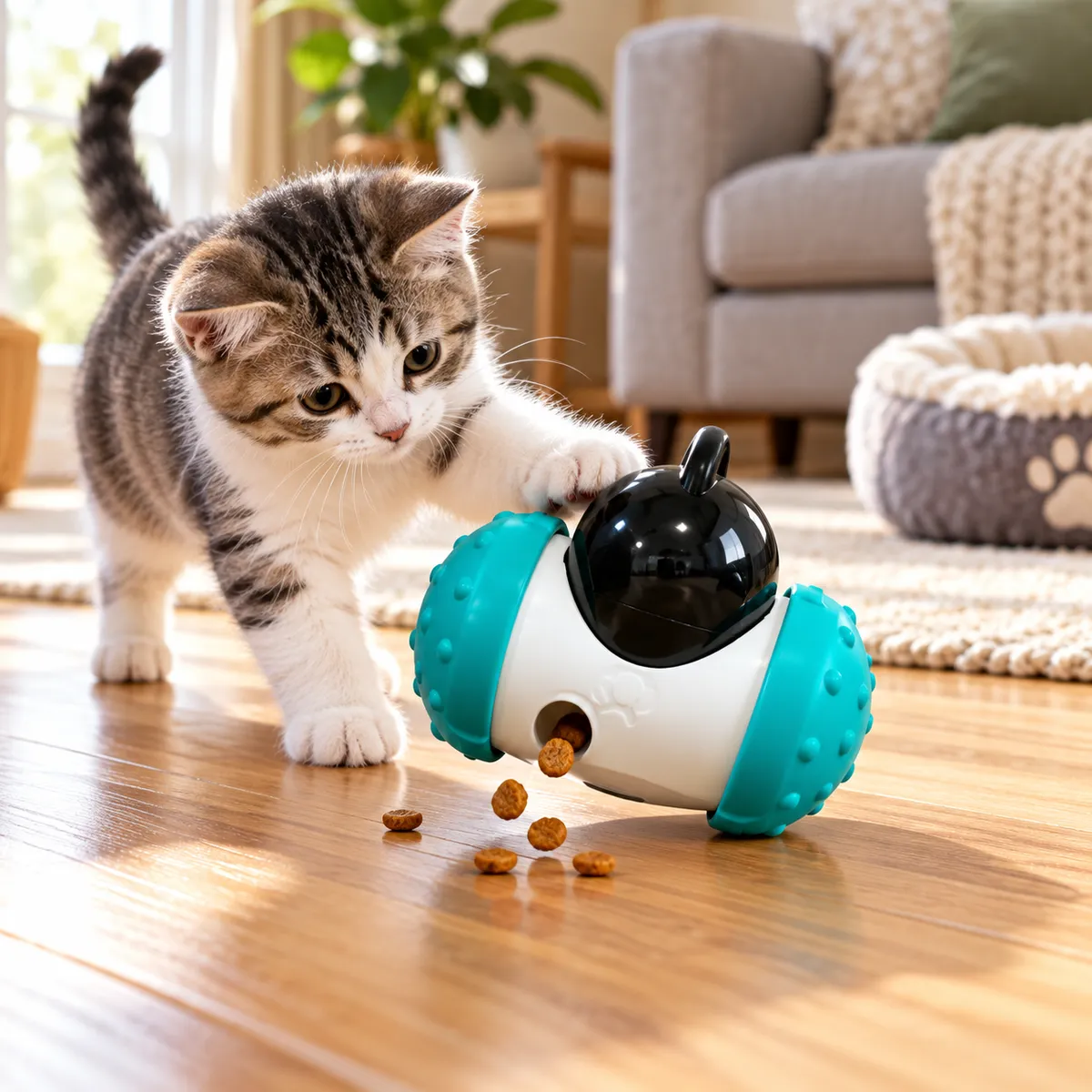DISPENSADOR DE ALIMENTO JUGUETE INTERACTIVO PARA MASCOTA