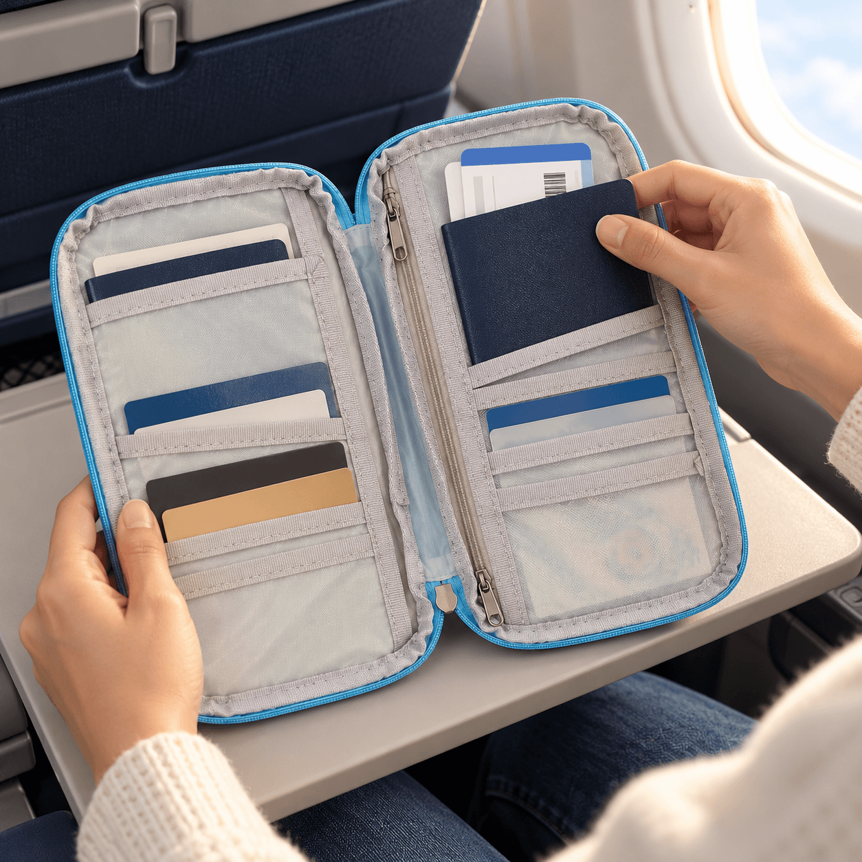 Porta Pasaporte y Documentos de Viaje Organizador - Imagen 4