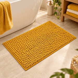 Alfombra Baño Shaggy Base Antideslizante 40 X 60 Cm Suave - Imagen 4